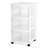 Sterilite 3 Drawer Storage Cart, Plastic Rolling Organizer with Wheels-98030215