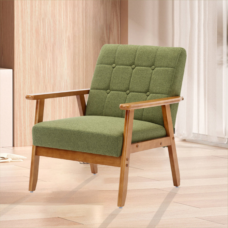 Fauteuil Dilnoza de 25,39 po de largeur, Lin vert