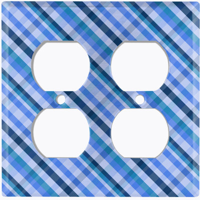 Patterned 2 - Gang Toggle Light Switch Standard Wall Plate