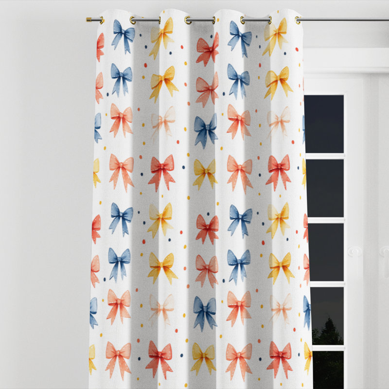 Rideaux français pour chambre à coucher - Rideau à œillets Blue Teens, L 52 po x L 90 po, Œillets dorés