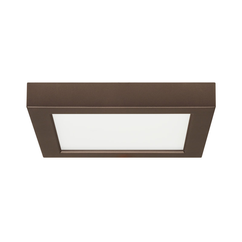 Elzy 1 -Light Dimmable LED Flush Mount, 2700K, Wet, White