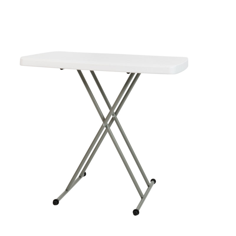 Granite White & Gray Adjustable Height Indoor/Outdoor Folding Table