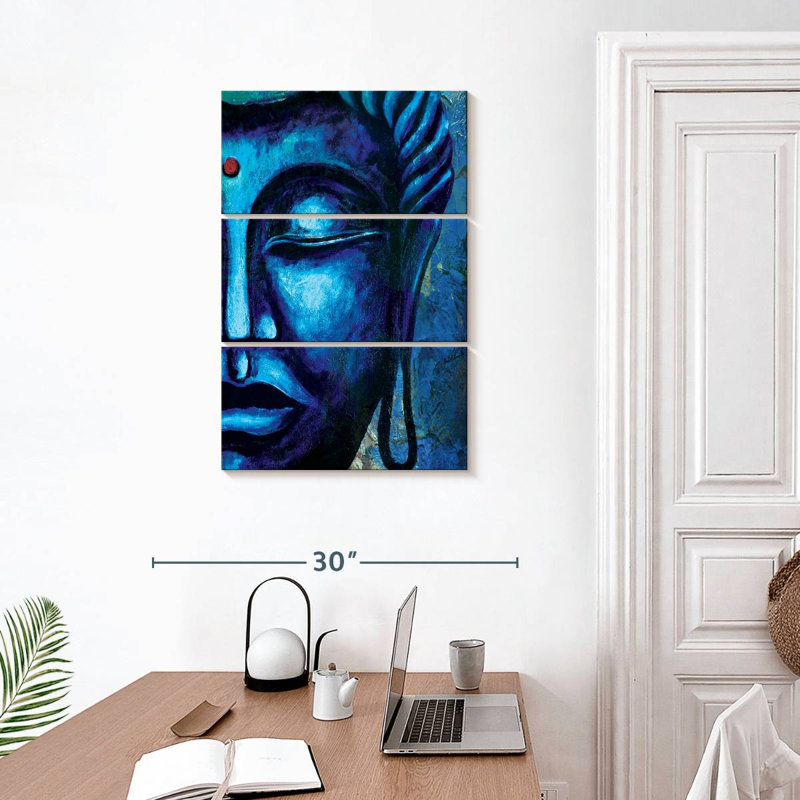Visage de Bouddha rutt Leisha II, H 32 po x l 20 po