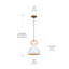 Luminaire suspendu en laiton antique 1 lumière-1157993962