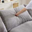 Canapé modulaire incurvé Boneless de 124,5 po, grand canapé en forme de L, aucun assemblage requis et livraison en boîte, facile à nettoyer, comprend 4 coussins, design moderne-626772691