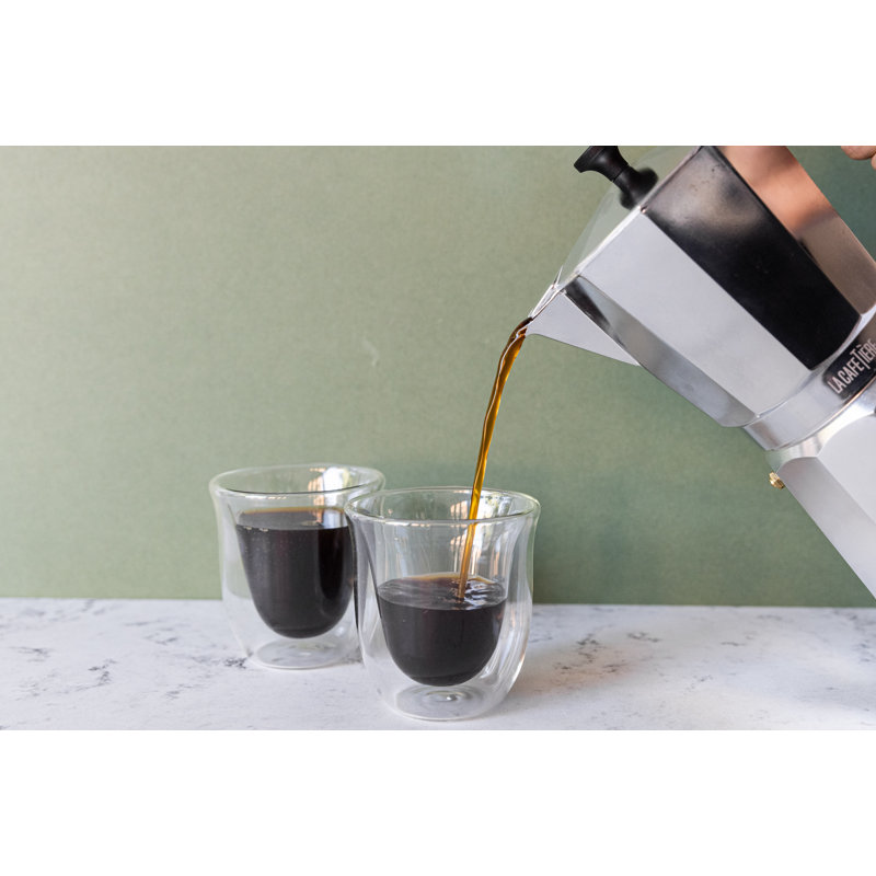 La Cafetière Venice Aluminium Espresso Maker, 25.5cm H x 20.5cm W x 13.5cm D, Silver