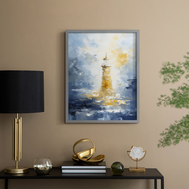 «NAUTICAL Series», reproduction encadrée en bois massif, H 15 po x l 12 po, Gris