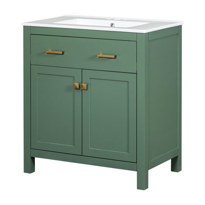 Meuble-lavabo de 60 po, couleur, double vasque, fermeture en douceur - expérience silencieuse, options de rangement spacieuses, solution pratique