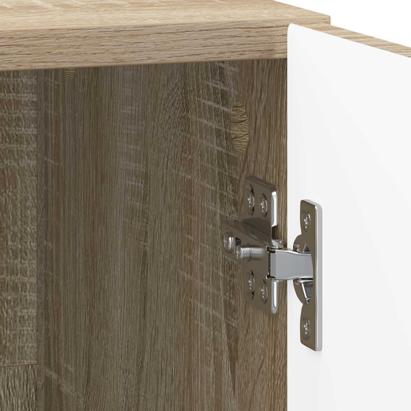 43cm W Manufactured Wood Bedside Table, Sonoma Oak