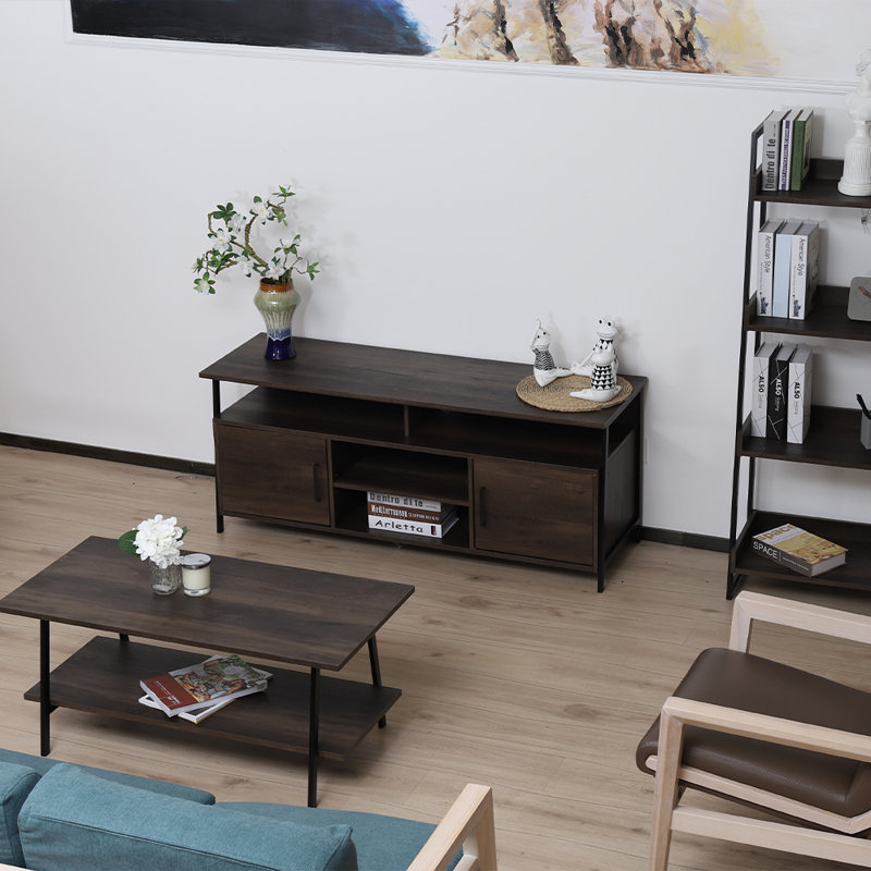 Wotton TV Stand for TVs up to 65", Dark Brown