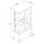 Vitrine lumineuse avec espace de rangement ouvert-606161165