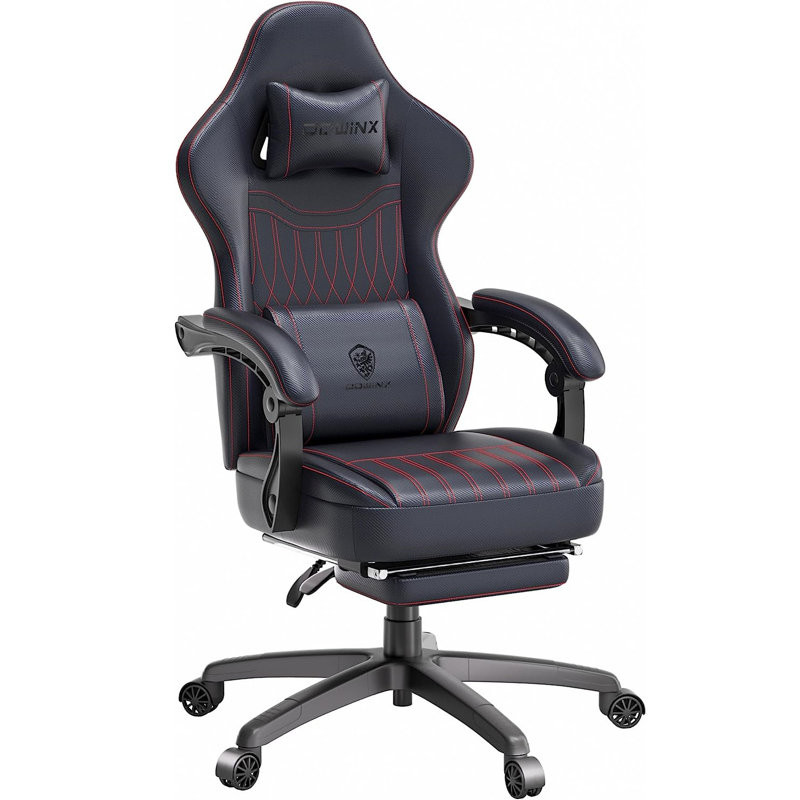C&g Home Faux Leather PC & Racing Game Chair, Gray