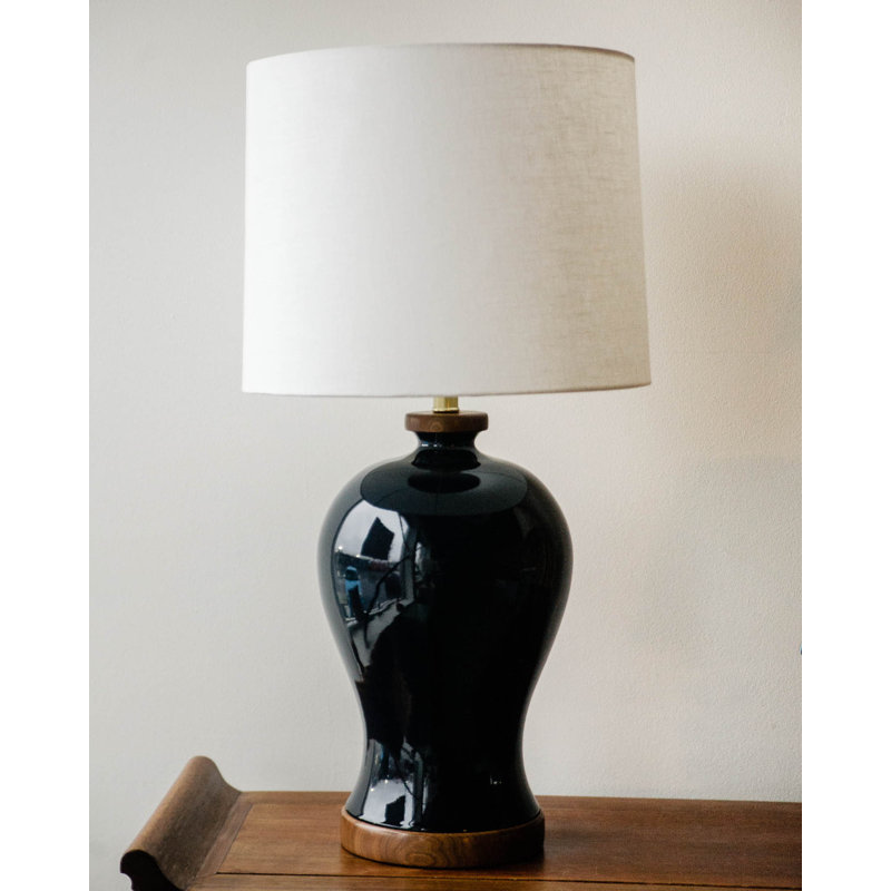 Dashiell Table Lamp, Steel Blue Crackle