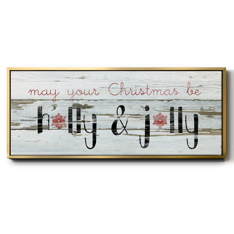 Holly & Jolly- Framed Canvas