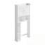 Armoire de rangement avec tablette réglable, portes doubles et tablettes ouvertes