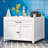 Modern 2-Door Bathroom Storage Cabinet Washer Dryer Laundry Pedestal