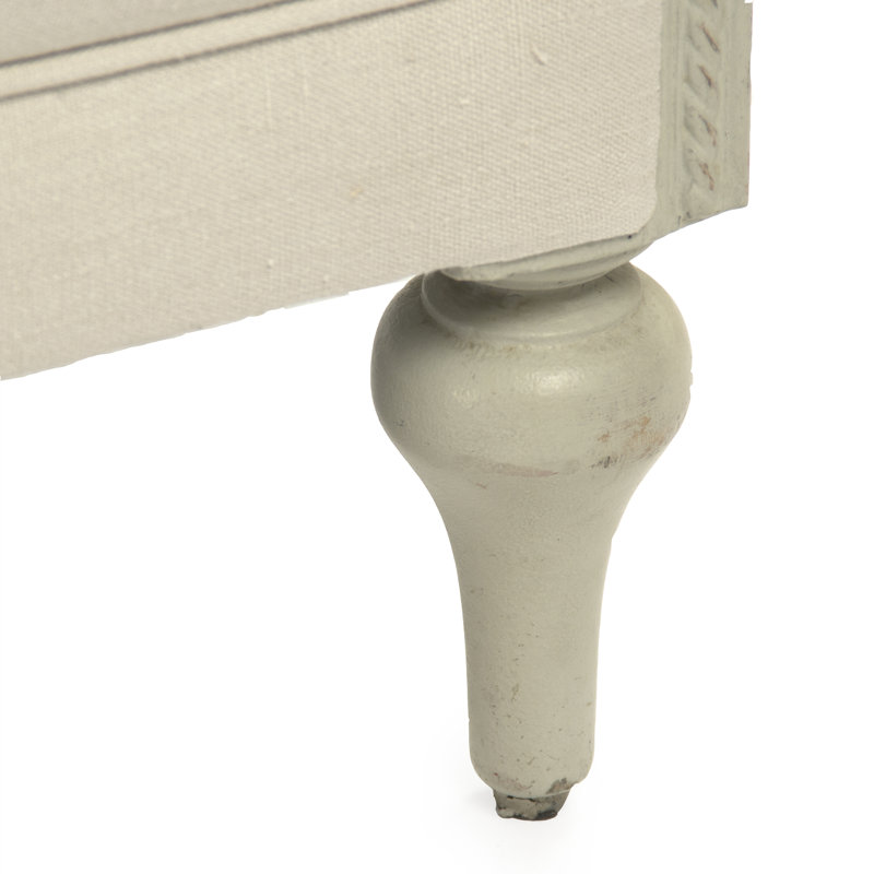 Upholstered Bench, White