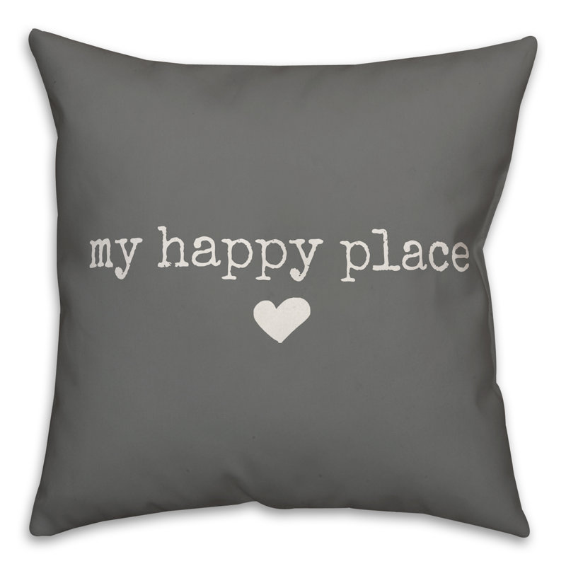 Outdoor Throw Pillow, Gray/White, 18" x 18"