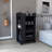Bar Cart With Glass Door, 2-Side Shelves And Casters-1323364188