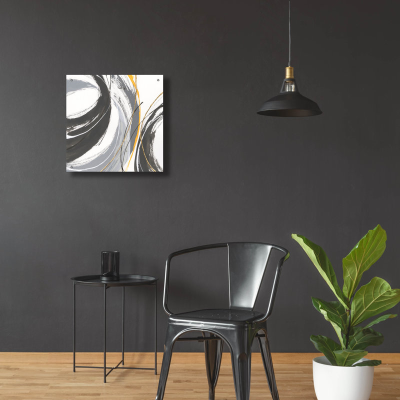 Art mural en verre Ivy Bronx «Webbed 2» par Chris Paschke, H 24 po x l 24 po x P 0,2 po