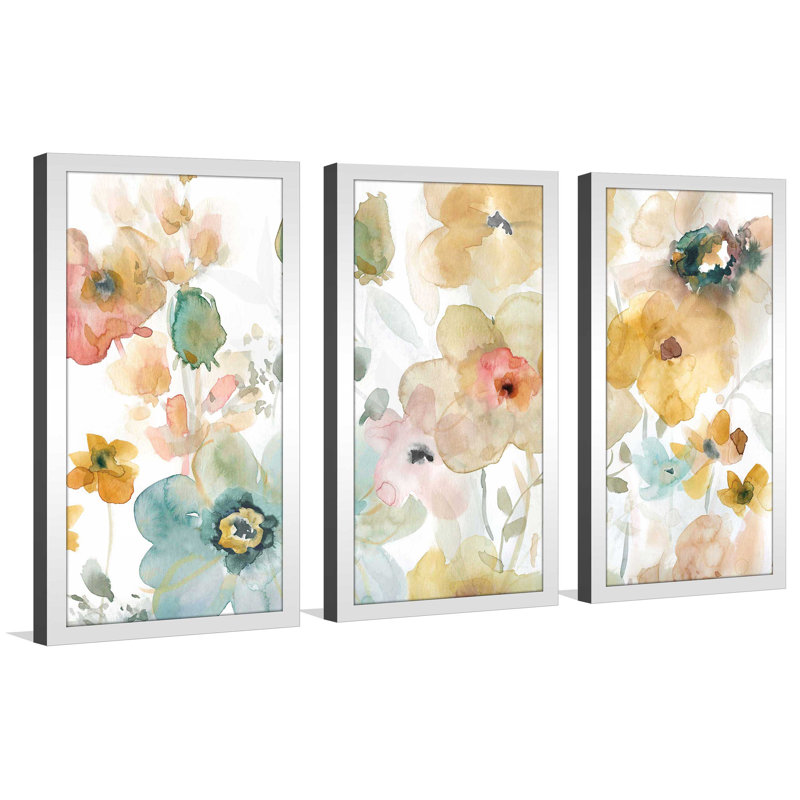 «Soft Spring I» par Carol Robinson - reproduction de cadre photo multi-pièces, L 40,5 po x H 25,5 po x P 1 po