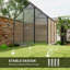 Outsunny Polycarbonate Greenhouse Walk-In Sliding Door-1312387939-1312387938