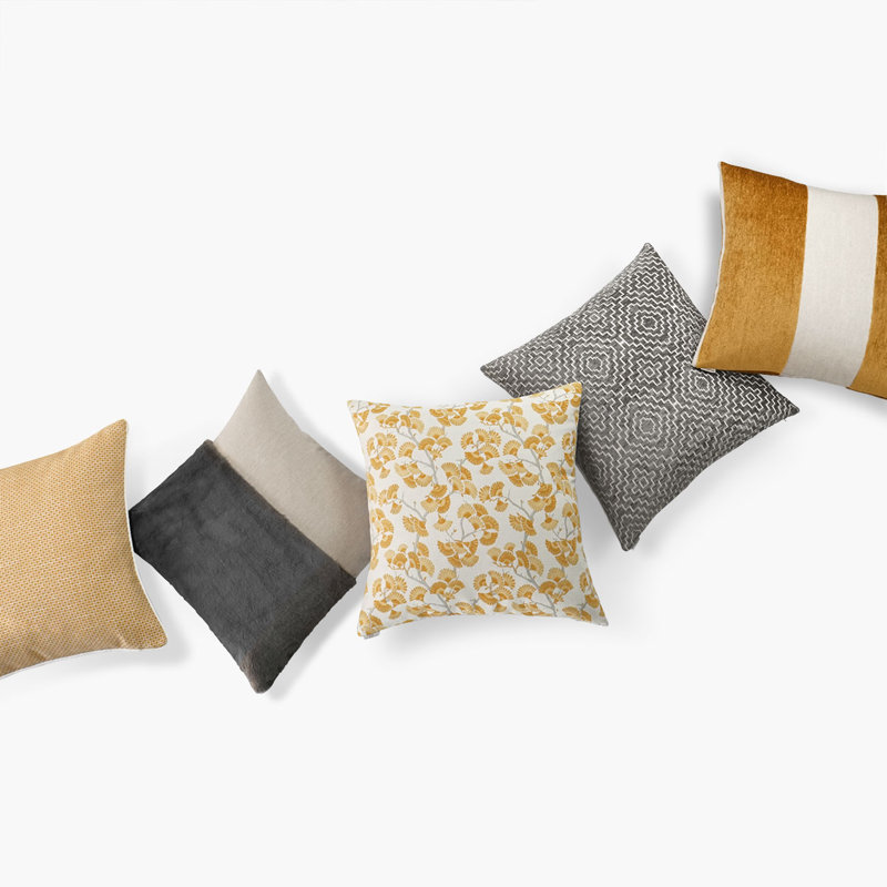 Coussin décoratif Cortina, Citron, Square 20"