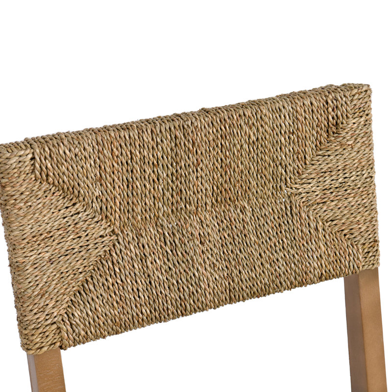 Tabouret de comptoir en bois massif de 21 po de style ferme rustique Cledia