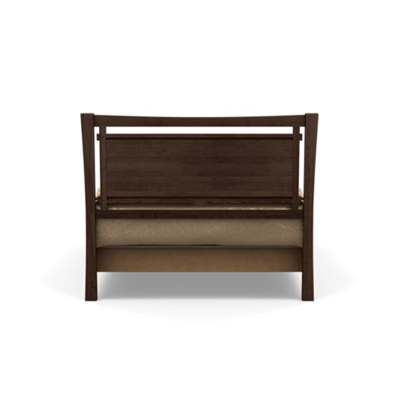 Monterey Upholstered Storage Bed, Smoke Cherry, Ebony Leather, Full