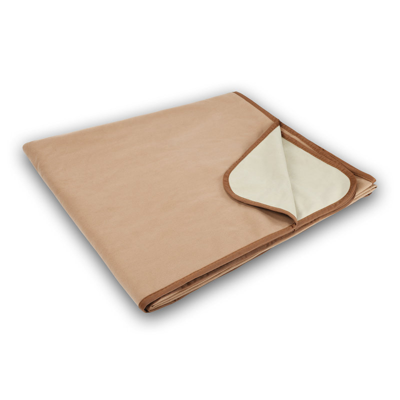 Couverture imperméable en molleton pour chien, housse réversible pour canapé, 60 po x 80 po, Brown/Beige