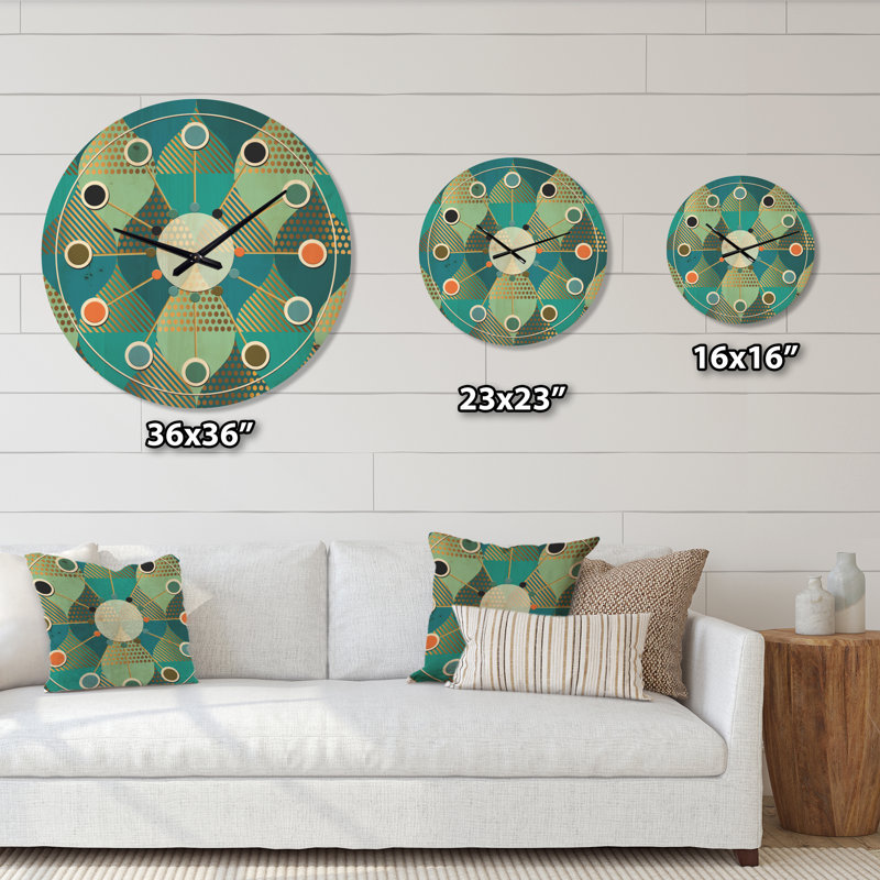 Horloge murale de luxe Mid-Century, Moyenne