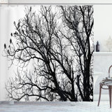 Borden Autumn Fall Tree Branch Single Shower Curtain