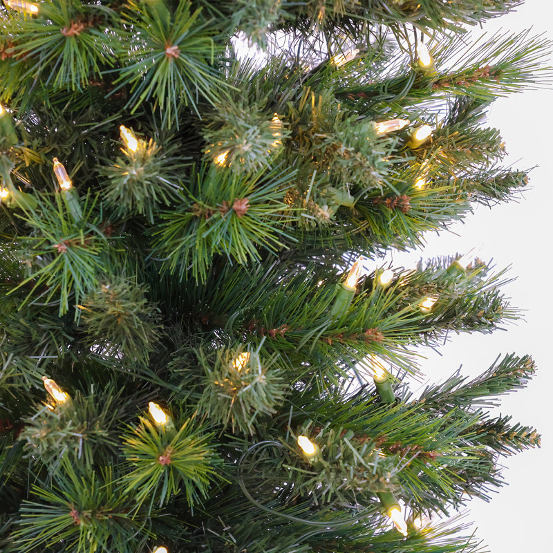 6 Ft. Pre-Lit Nooksack Fir Pencil Slim Tree With LED Lights