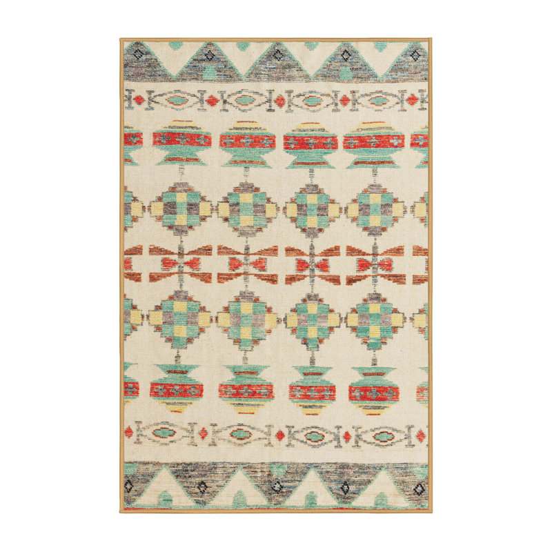Abstract Indoor Rug, Rectangle 2' x 4'
