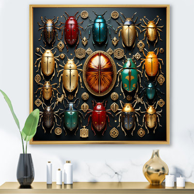 Art mural coloré insectes et insectes colorés