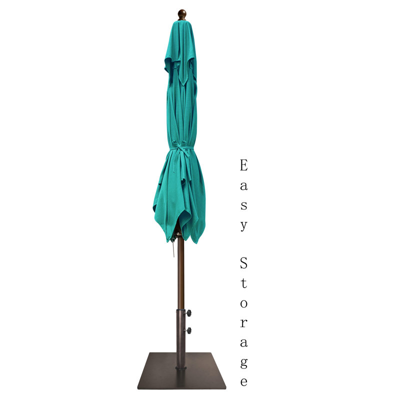 Parasol de marché carré 6 pi Nahlani, Bleu turquoise