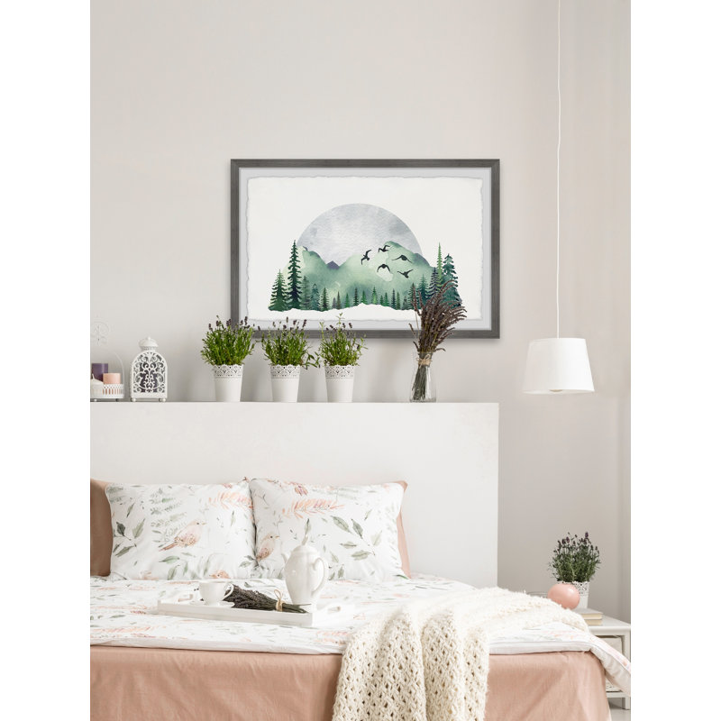 Serene Forest - Single Picture Frame Painting, 20cm H x 30cm W
