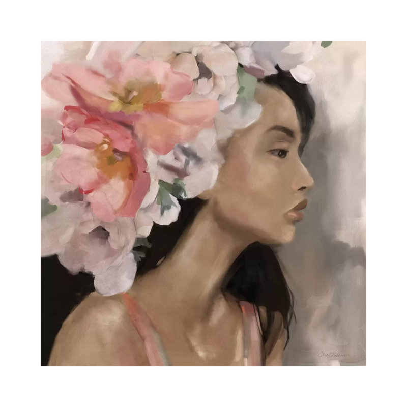 Flower Crown by Carol Robinson - Painting on Canvas, Wrapped Canvas, 45.72 cm H x 45.72 cm W x 1.91 cm D