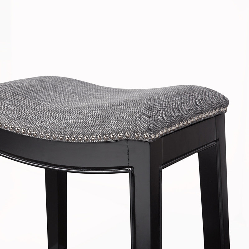 Tabouret de comptoir Saddle, Gris, Noir
