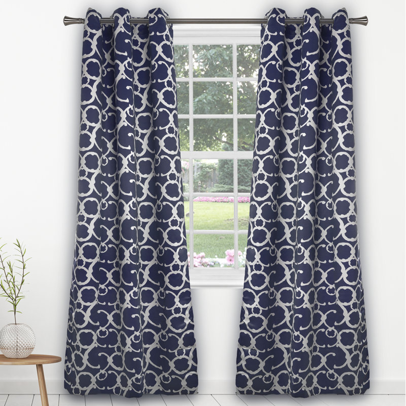 Paire de rideaux occultant avec œillets Stonehaven, Indigo