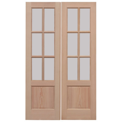 GTP2P Unglazed Hemlock External Door Pair
