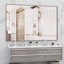 Miroir de salle de bain surdimensionné avec plateau mural amovible, miroir mural horizontal horizontal suspendu en aluminium, miroir complet pour le salon de la chambre à coucher, jaune et corail, 72 po x 48 po-1292466630