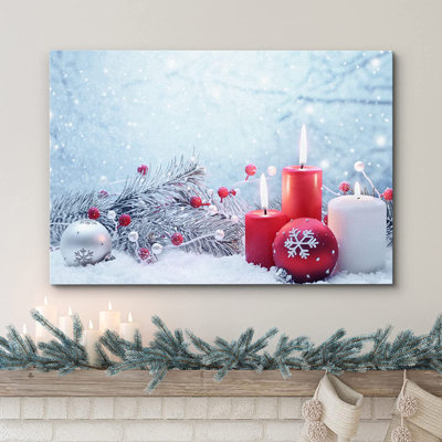 Christmas Holiday Celebration " IDEA4WALL Canvas Wall Art Merry Christmas Pictures Home Wall Decorations For Bedroom Living Room Paintings Canvas Prints Framed "