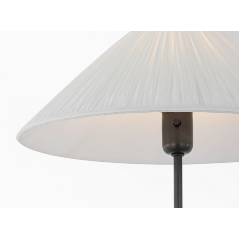 Soren 53" Floor Lamp with Silk Pleated Shade, Bronze