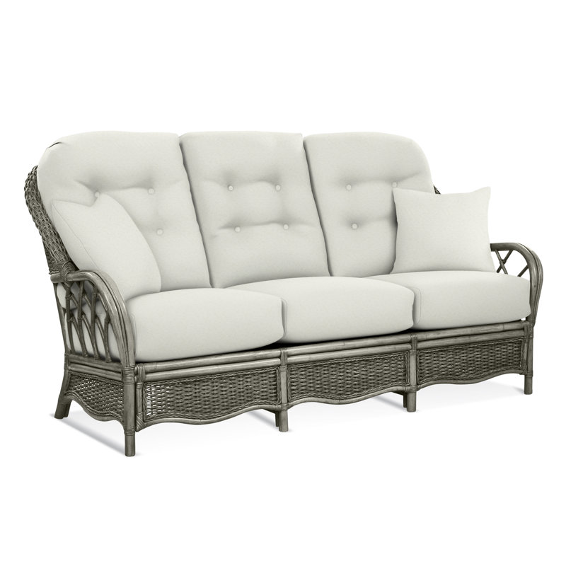 Everglade Upholstered 76'' Sofa, White Sugar Performance; 0863-91, Greystone