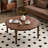 Black walnut round end table-107124058