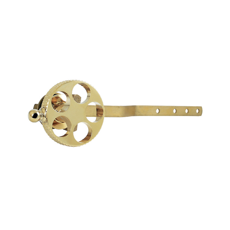 Kingston Brass Webb Front Mount Toilet Tank Lever With Knurled Handle, Polished Brass