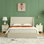 Lit plateforme tapissier avec rangement Linvel