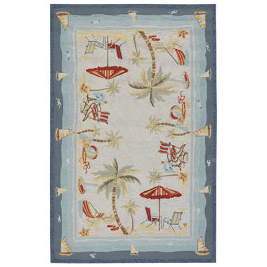 Coastal Blue Handwoven Indoor/Outdoor Rug