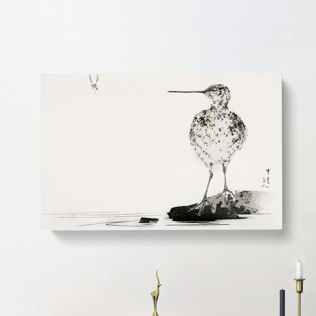 Common Snipe Bird by Watanabe Seitei - Wrapped Canvas